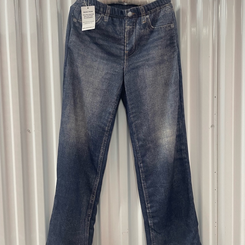 Mila Roaabella Photorealistic Denim Sweatpants Jeans size M